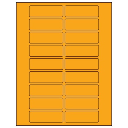 Bsc Preferred 3 x 1'' Fluorescent Orange Rectangle Laser Labels, 2000PK BUY00021465